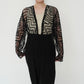 80s Cord Lace Design Robe