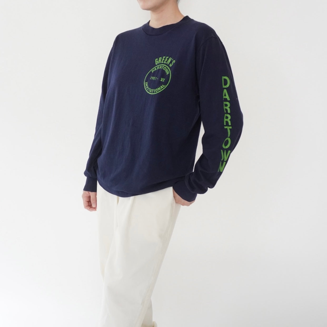 80s Printed Long T-shirt Made in USA