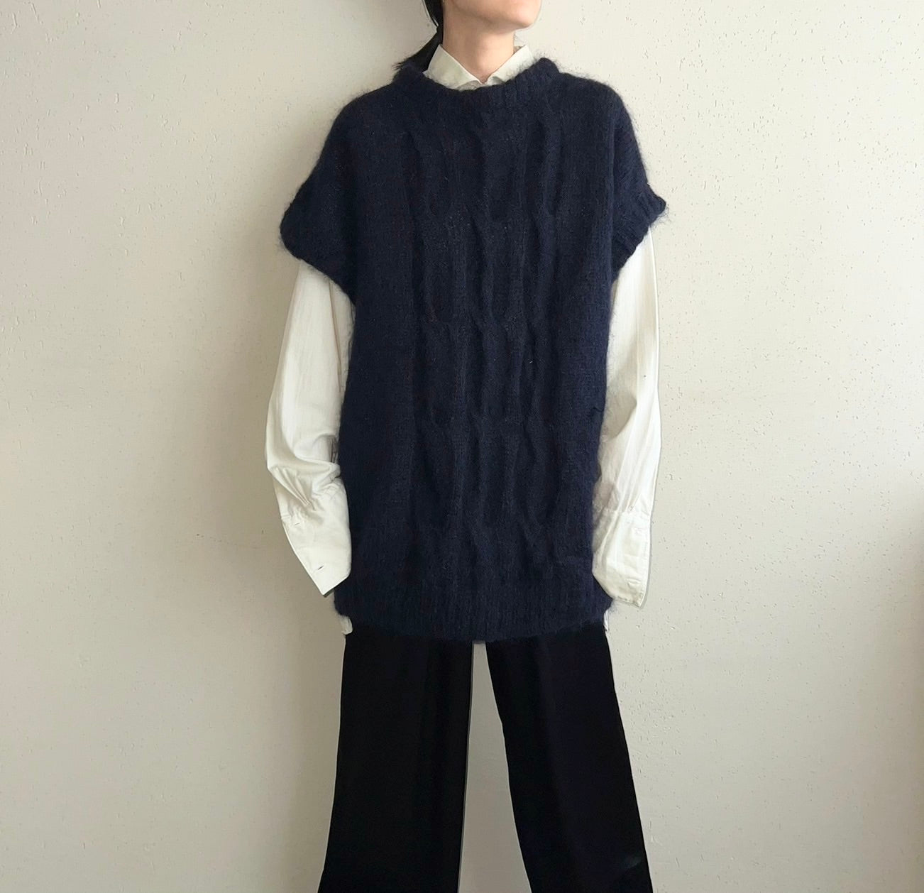 80s Navy Knit