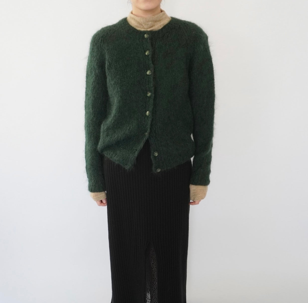 60s Green Mohair Cardigan