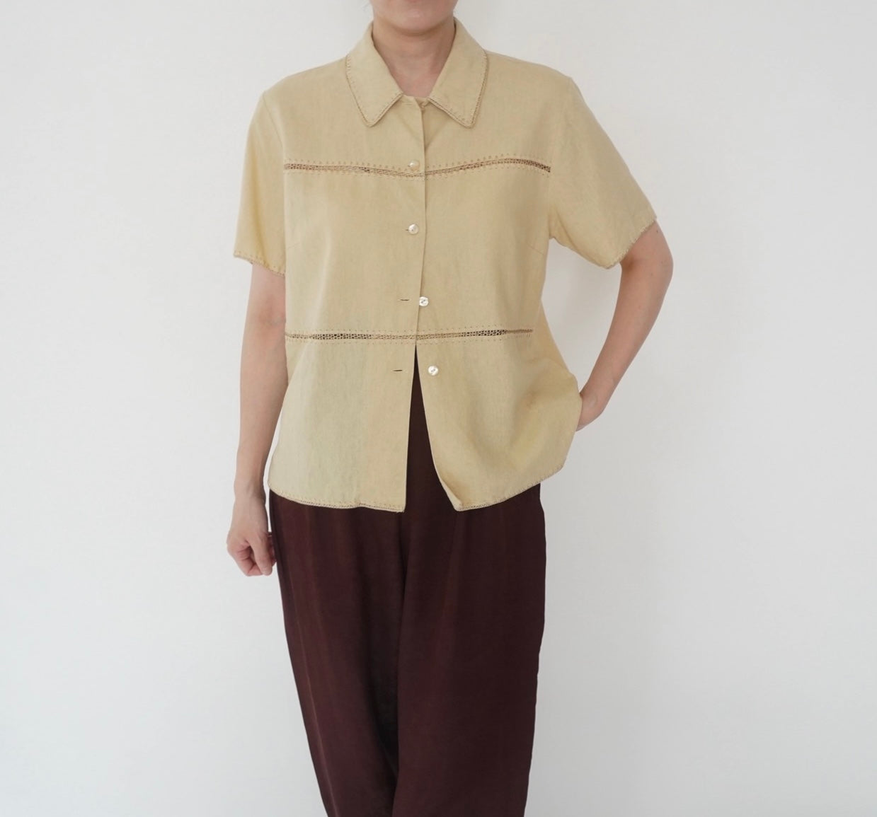 90s Design Linen Shirt