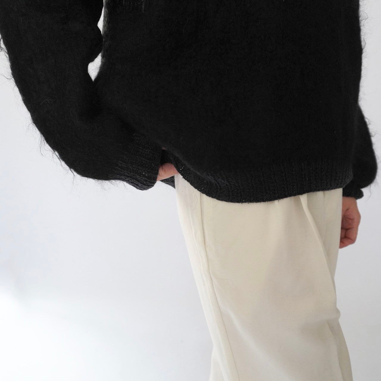 80s Black Mohair Knit