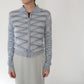 70s Pattern Zip Top