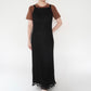 90s Lace Design Black Dress Made in USA
