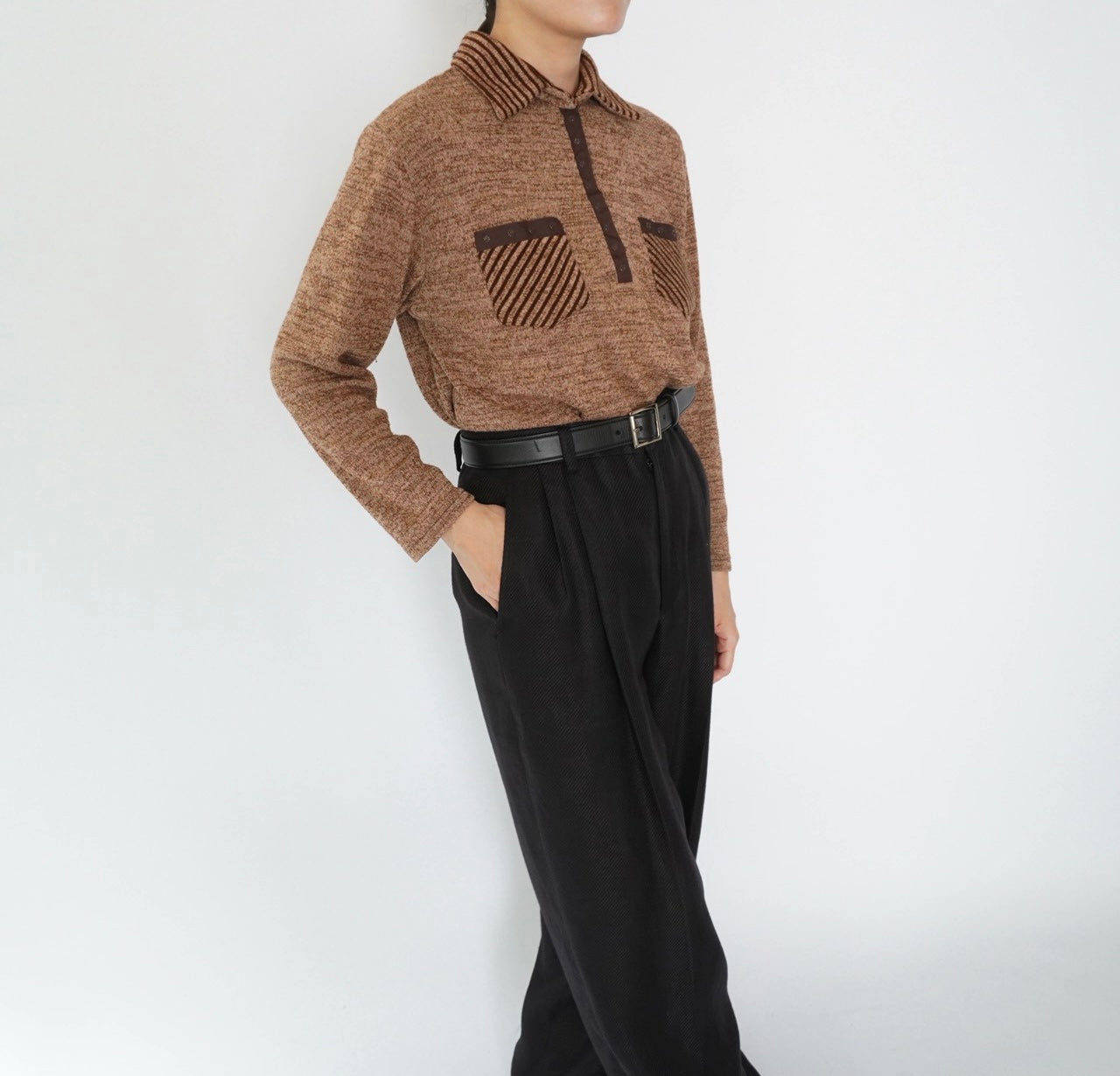 90s Brown Design Top
