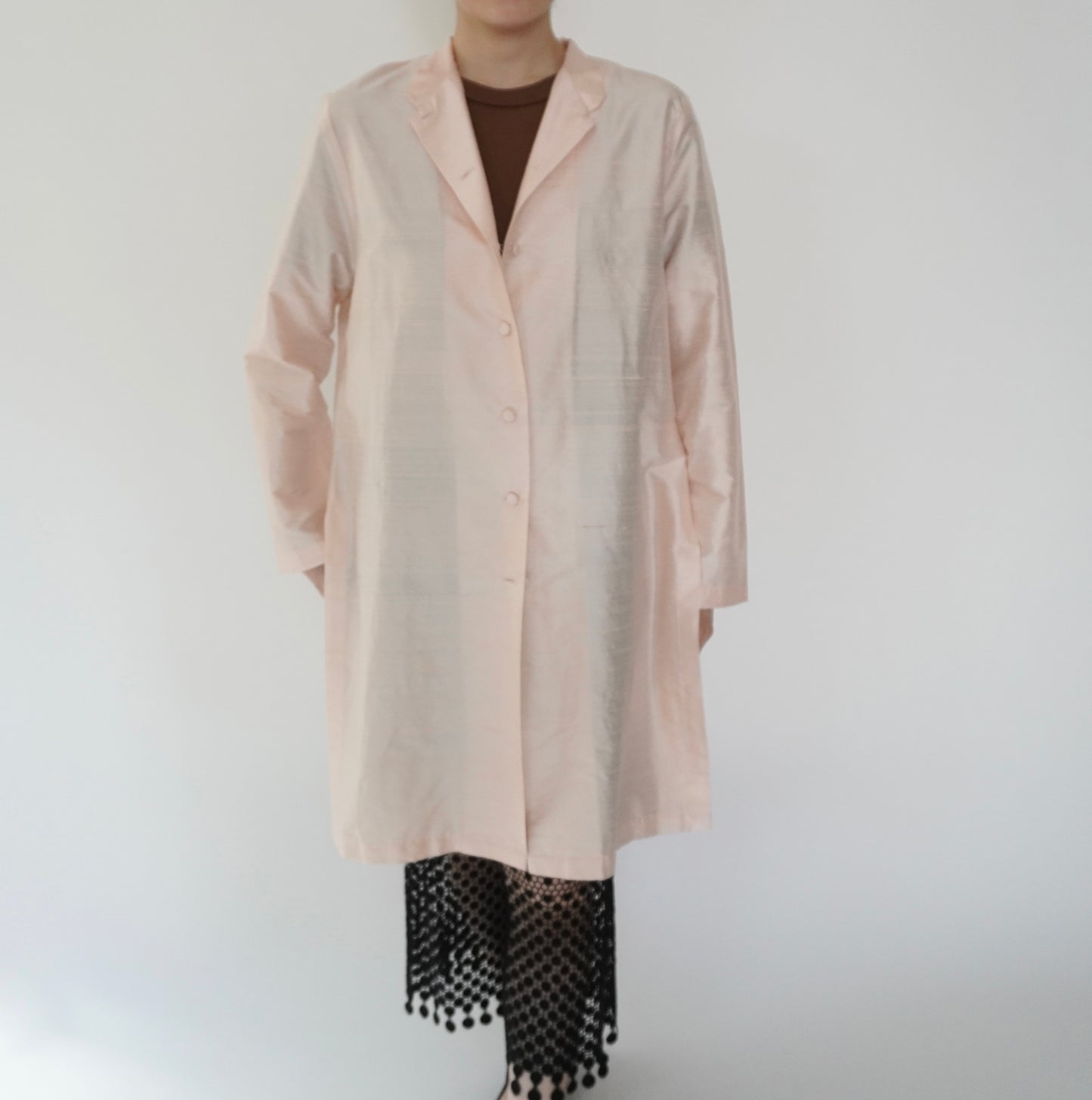 90s Raw Silk Shirt Jacket Made in USA