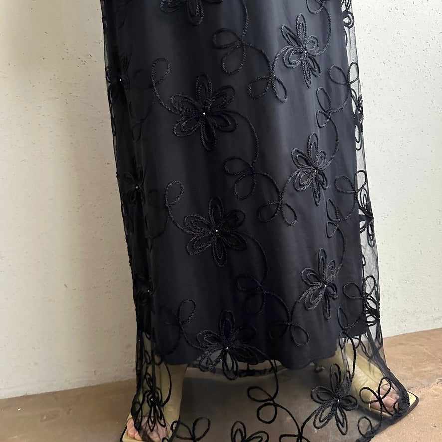 90s  Lace Design Dress