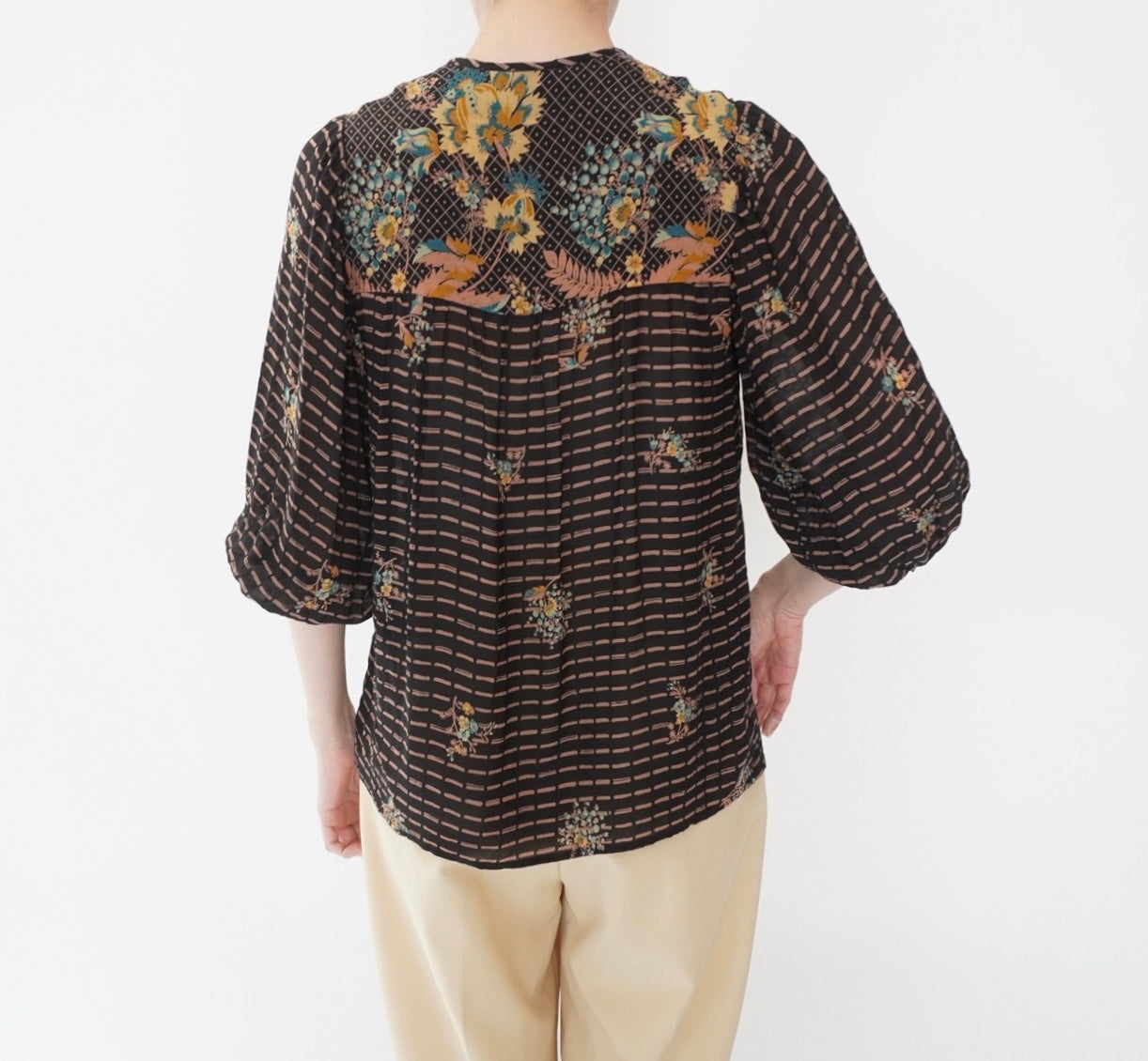 70s Printed Blouse