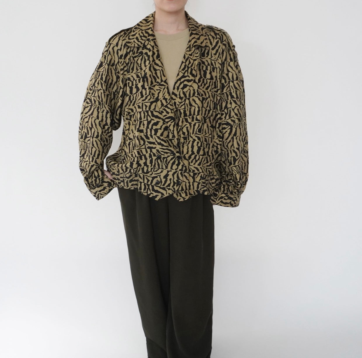 90s Silk Pattern Shirt, Jacket