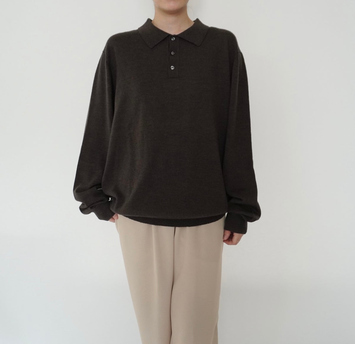 Brown Knit Top