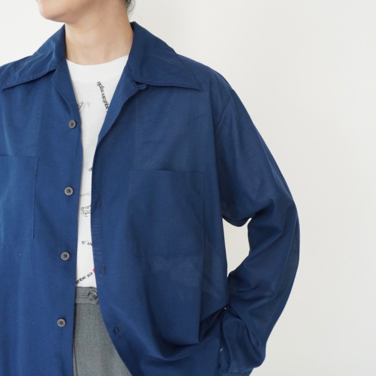70s "Arrow" Blue Shirt
