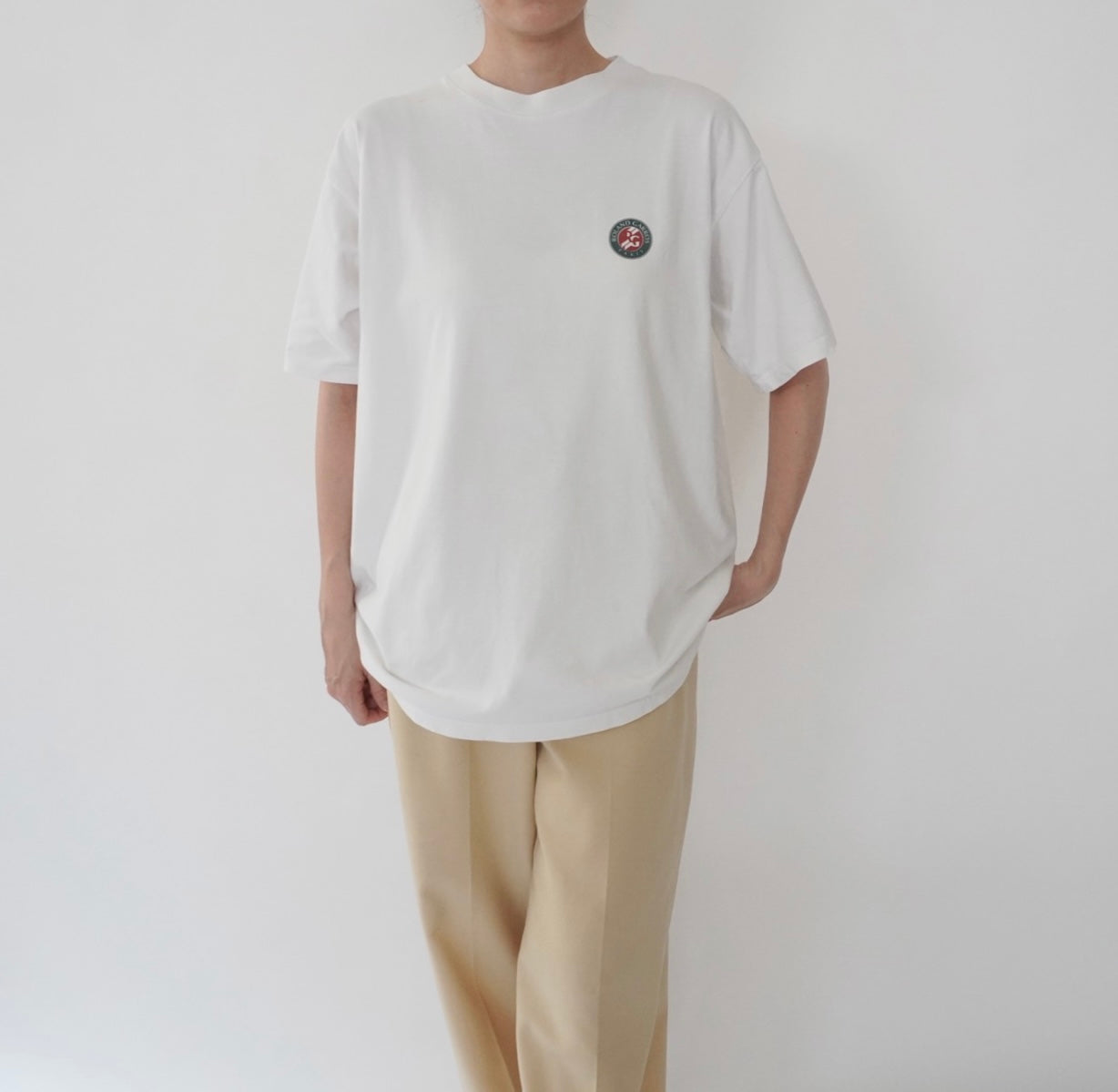 90s "Roland Garros"Printed T-shirt Made in France