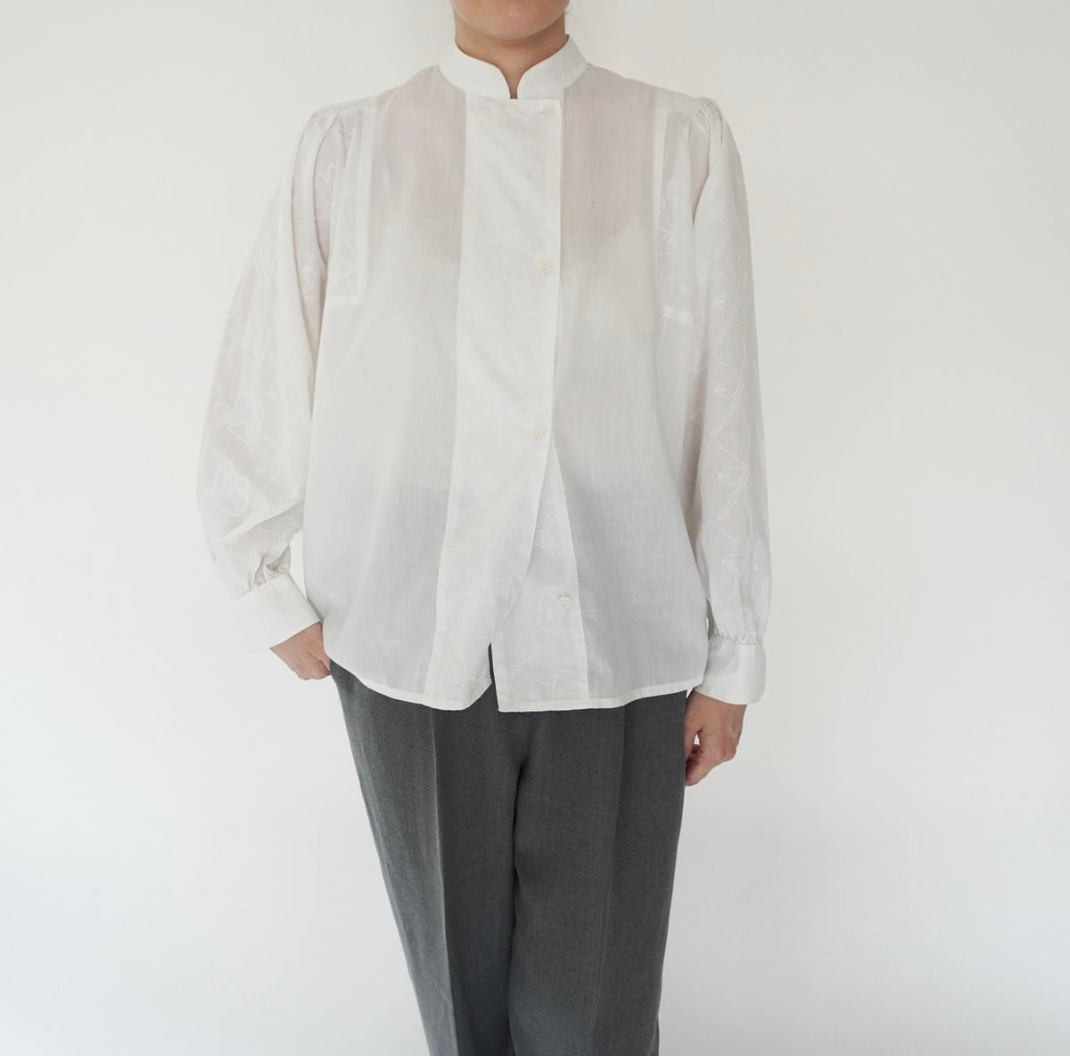 80s Embroidery Blouse
