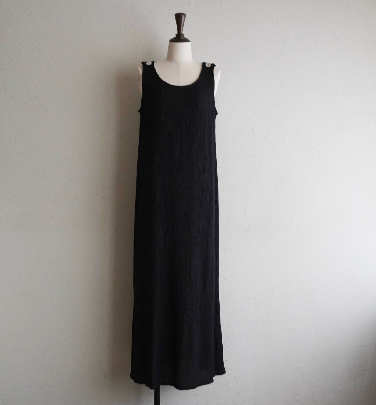 90s Sleeveless Black Dress Made in USA