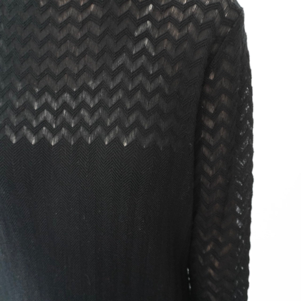 80s Black Knit Dress