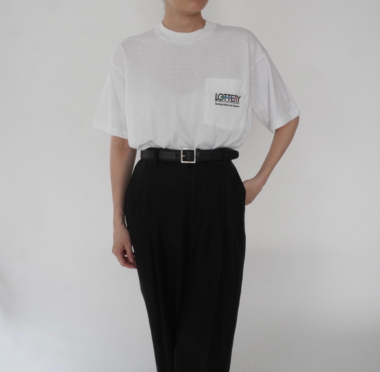 90s "Lottery"Printed T-shirt Made in USA