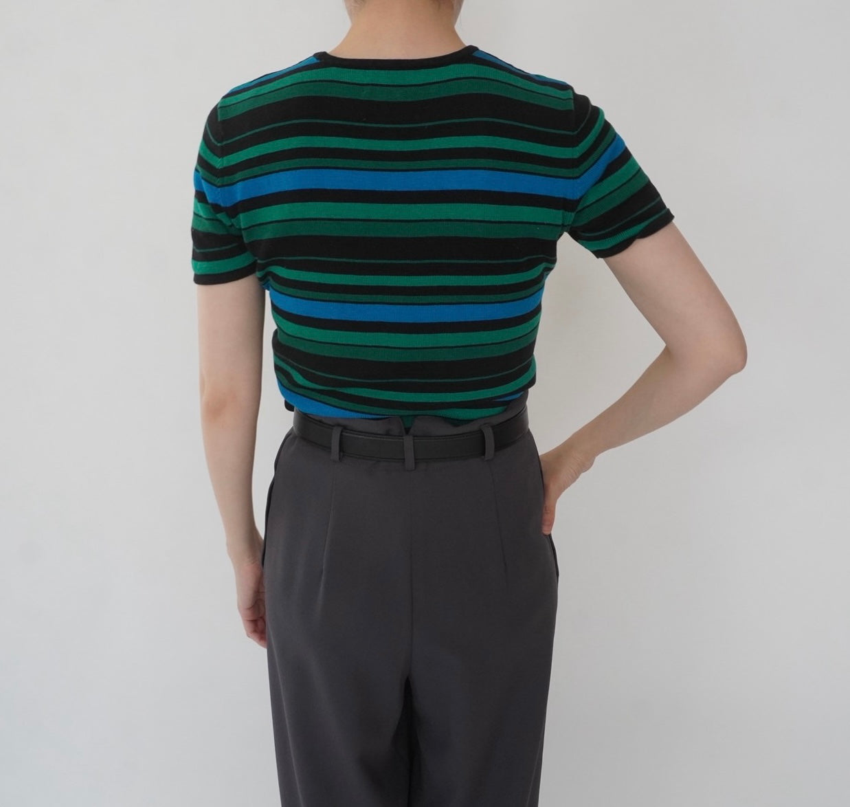 90s Silk Striped Top