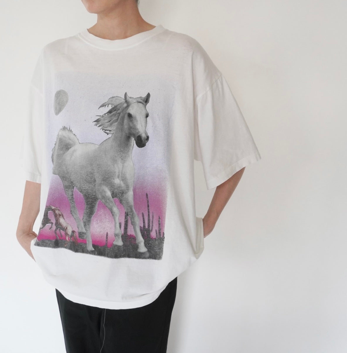 90s EURO Horse Printed T-shirt
