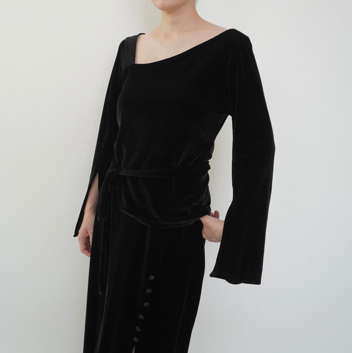 90s Velour Top Made in France