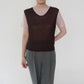 90s Brown Sleeveless Top Made in Italy