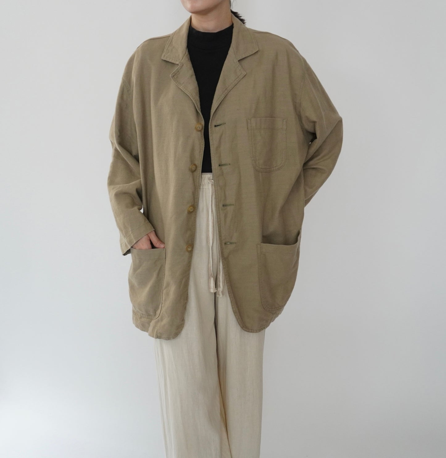 90s Cotton x Linen Light Jacket