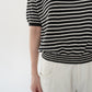 90s Black x White Striped Top