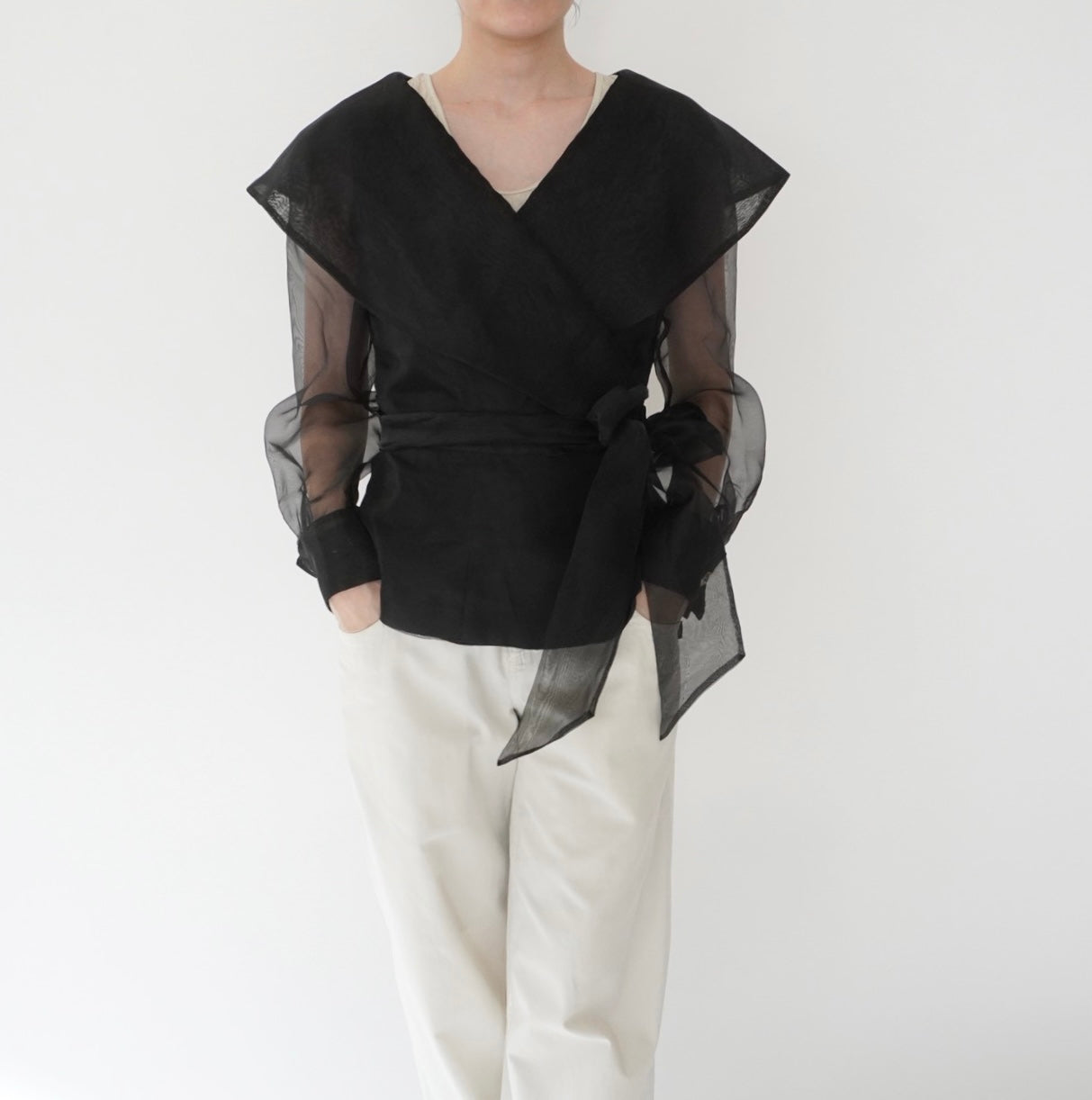 90s Sheer Design Blouse