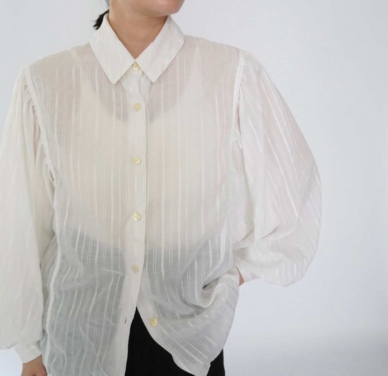 90s Sheer Shirt Made in Italy