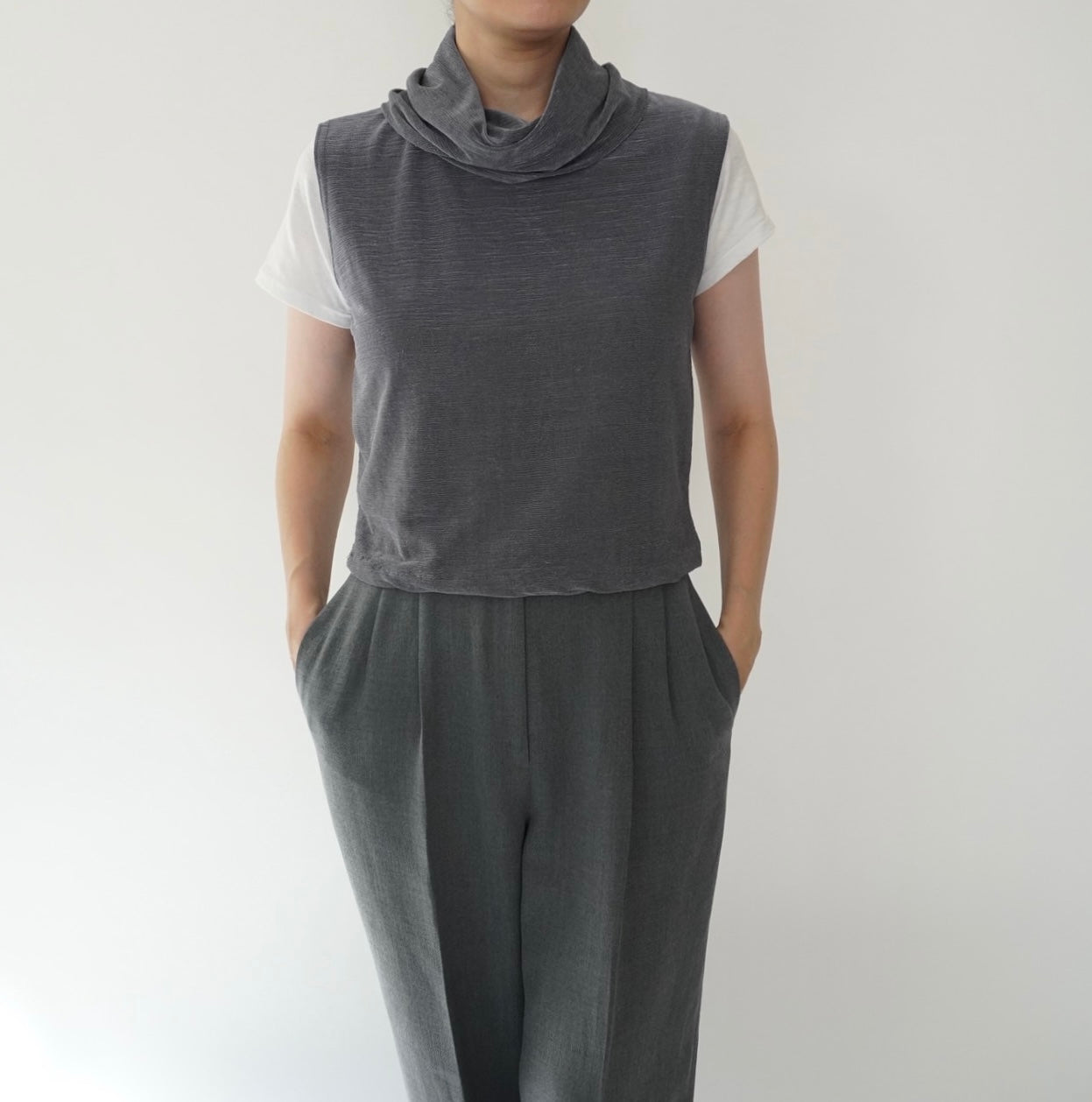 90s Hi Neck Design Top Made in USA