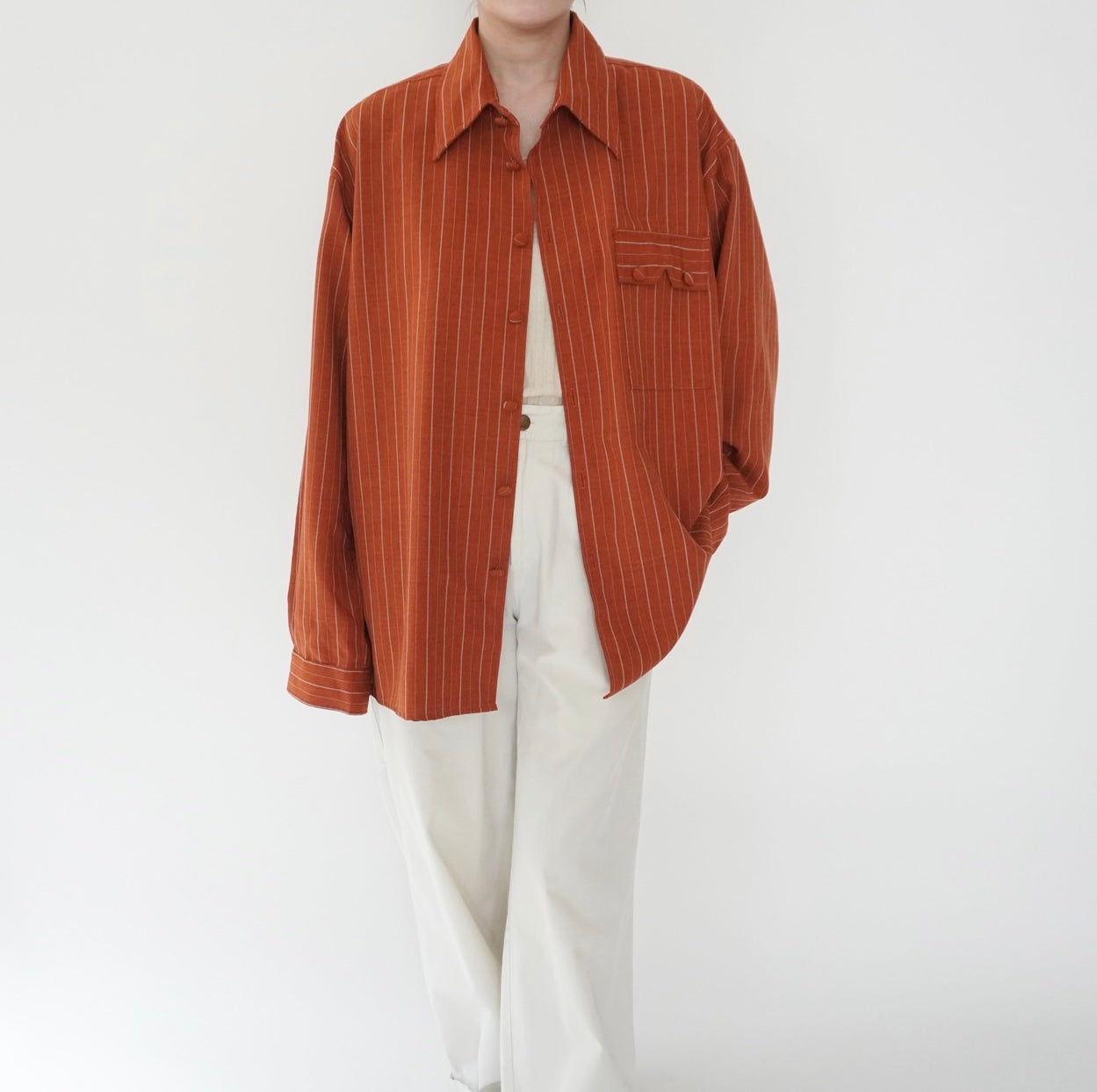 80s Striped Shirt Made in USA