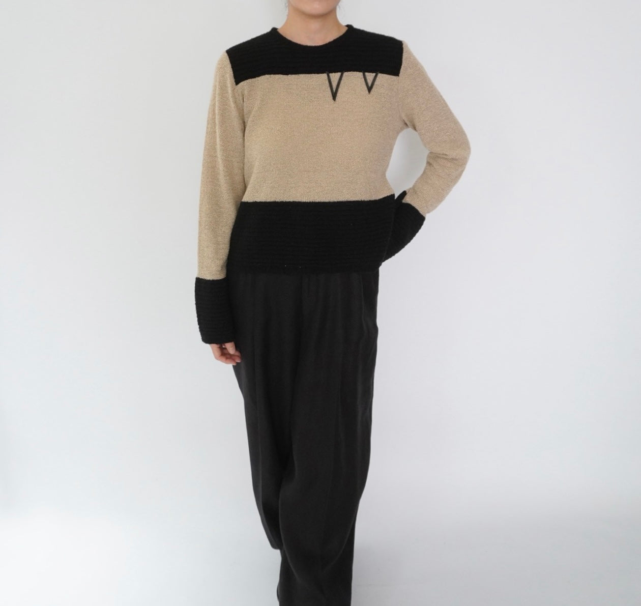 90s Two Tone Design Top