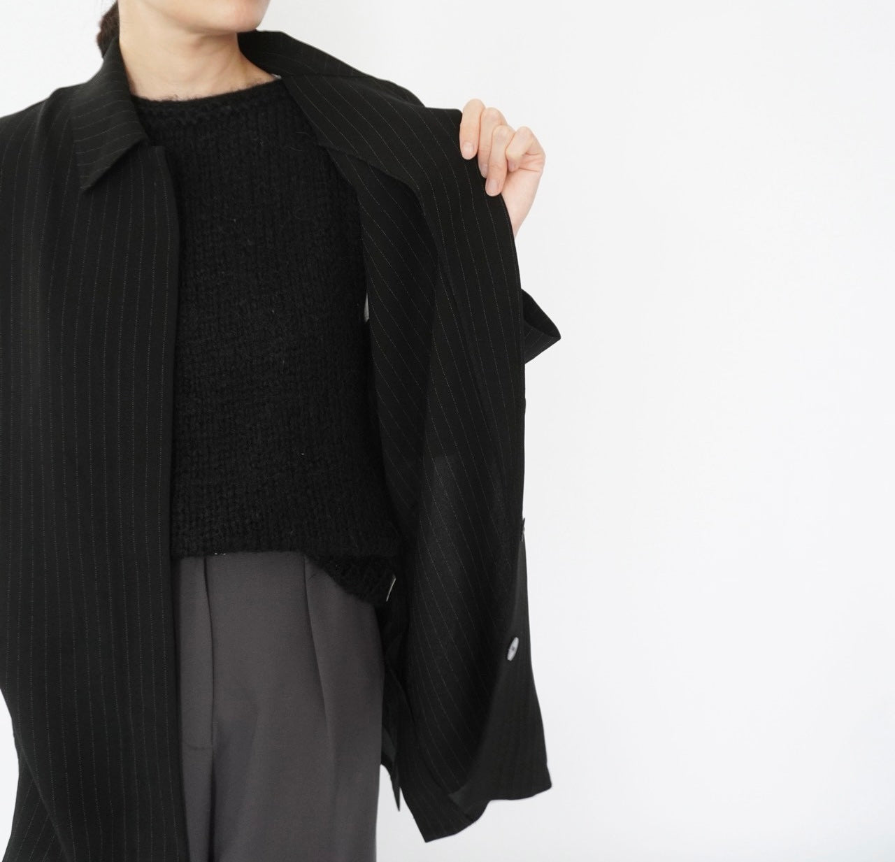 90s EURO Striped Shirt Jacket