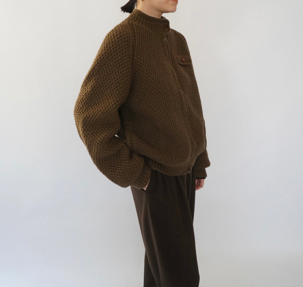 80s EURO Knit Jacket,Cardigan