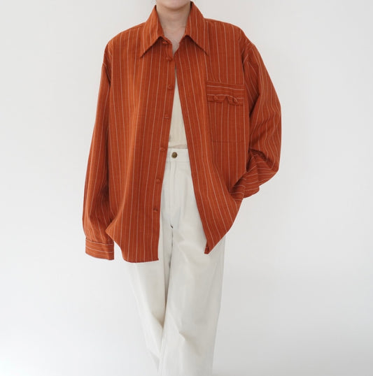80s Striped Shirt Made in USA