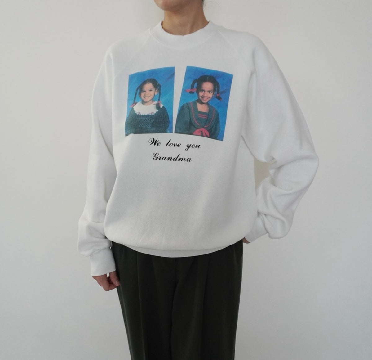 90s Photo Printed Sweater Made in Canada