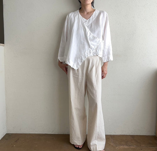 90s Linen Blouse Made in USA