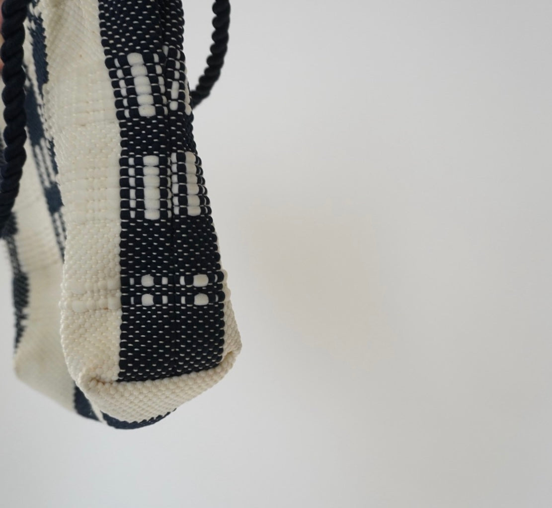 40s Woven Striped Bag
