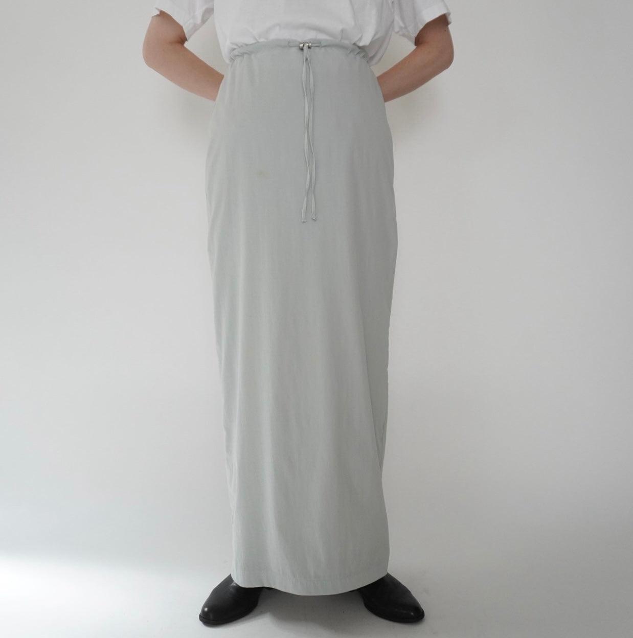 90s Zip Design Maxi Skirt