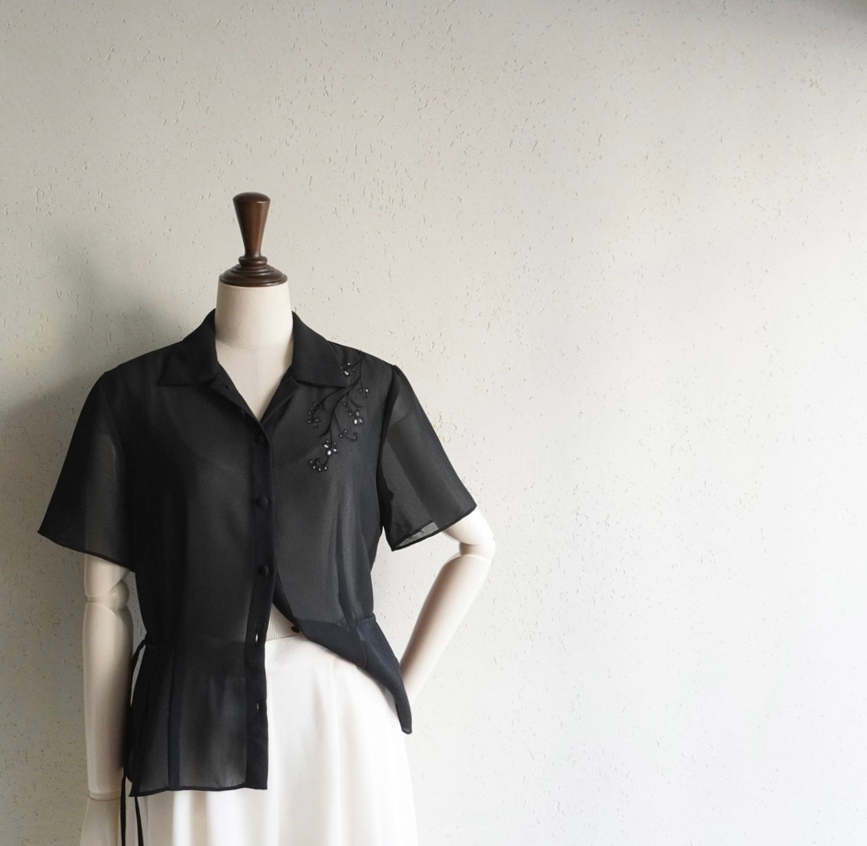 90s Design Sheer Shirt