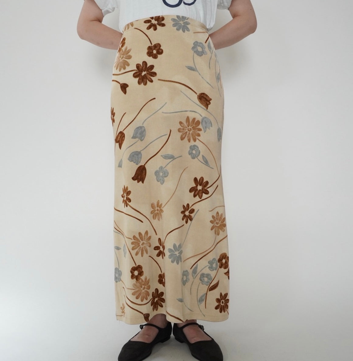 90s Floral Print Skirt Made in Italy