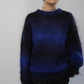 90s Black x Blue Mohair Knit