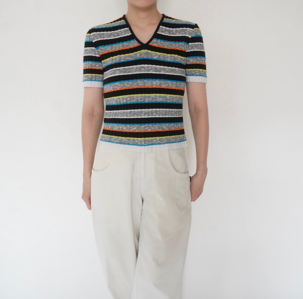 90s Striped Top Made in Italy