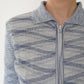 70s Pattern Zip Top