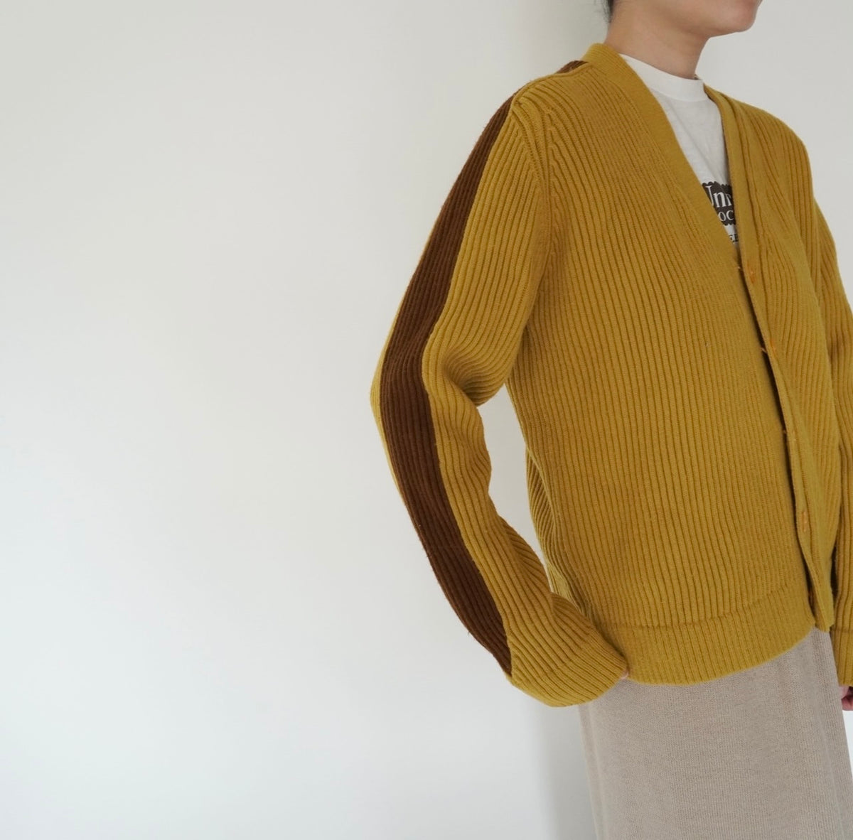 70s Line Design Knit Cardigan
