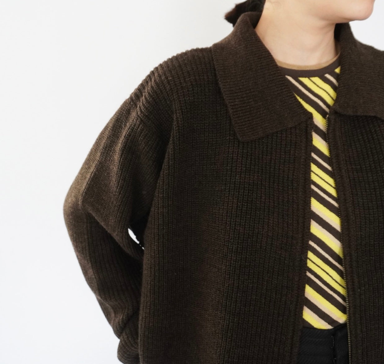90s Zipped Knit Cardigan