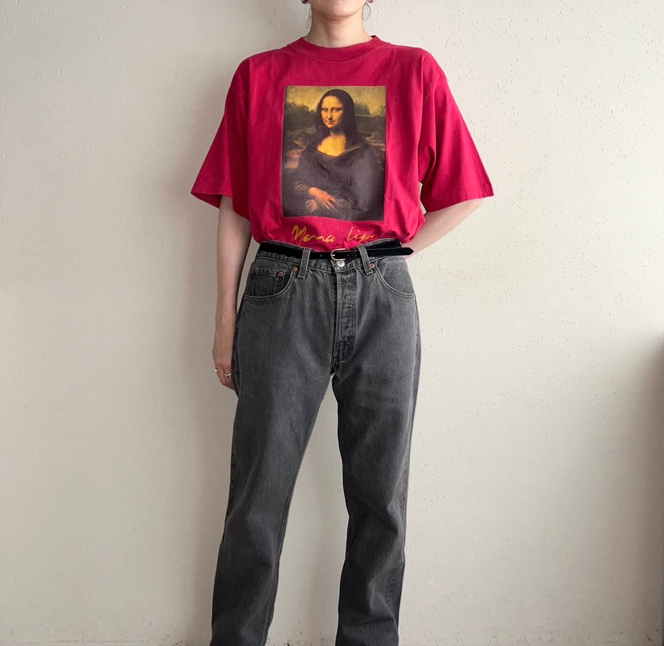 90s EURO "Mona Lisa" Printed T-shirt