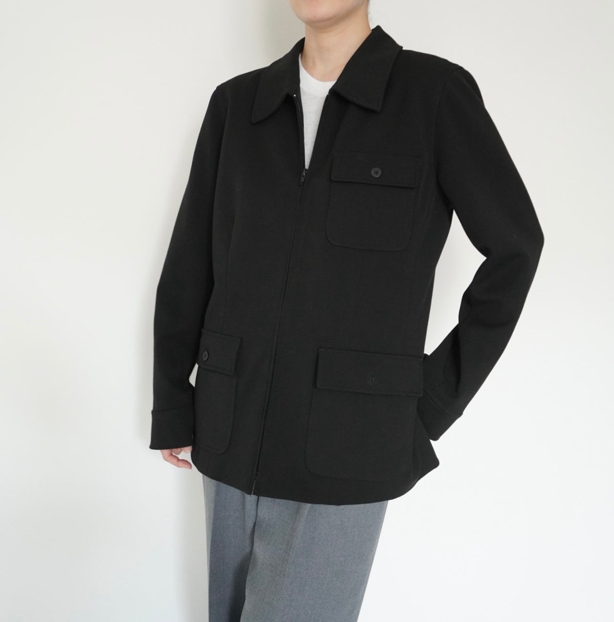 90s Black Design Jacket