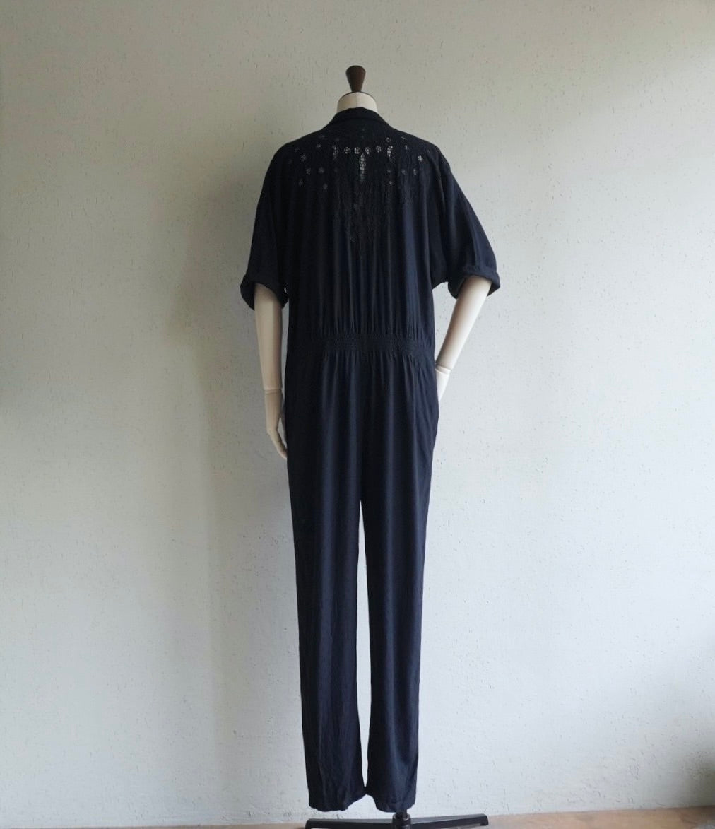 90s Lace Design Jumpsuit