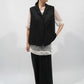 90s Black Vest,Blouse