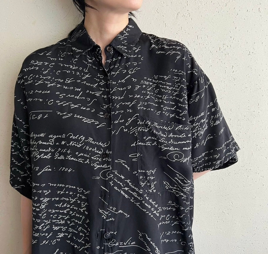 90s Printed Rayon Shirt